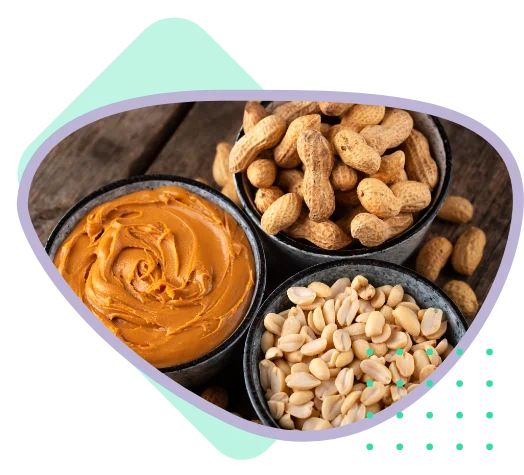 An arrangement of peanuts